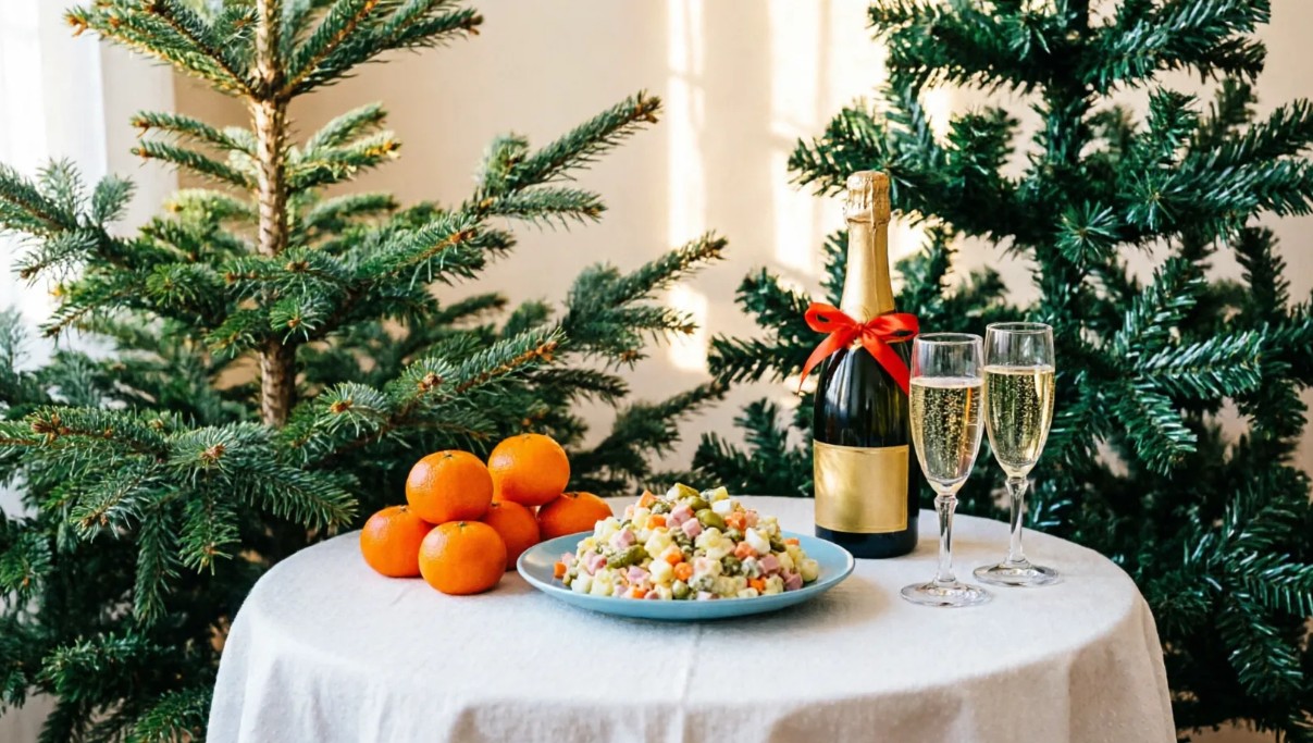 Новогодний стол и ёлка: как россияне готовятся к Новому году, выяснил ИНСОМАР в предпраздничном опросе.